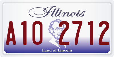 IL license plate A102712
