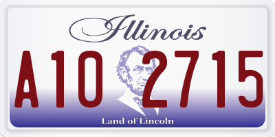 IL license plate A102715