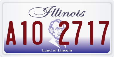 IL license plate A102717