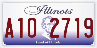 IL license plate A102719