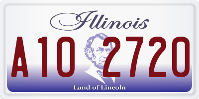 IL license plate A102720