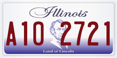 IL license plate A102721