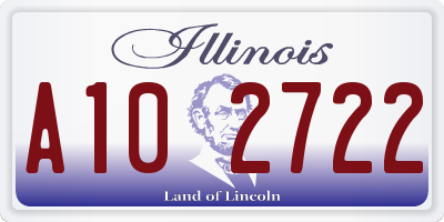 IL license plate A102722