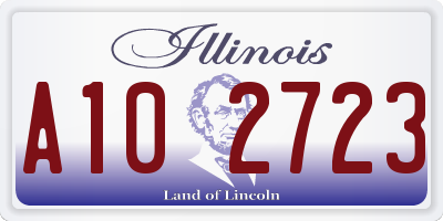 IL license plate A102723