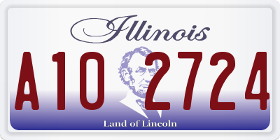 IL license plate A102724