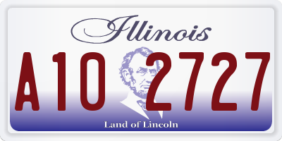 IL license plate A102727