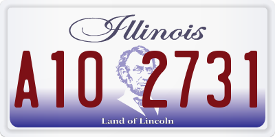 IL license plate A102731