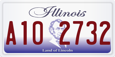 IL license plate A102732