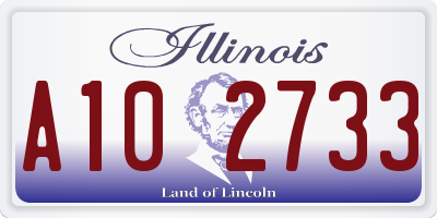 IL license plate A102733