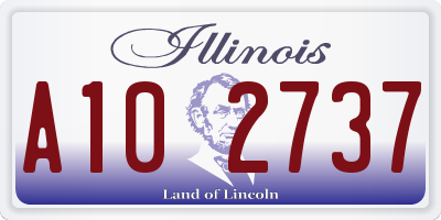 IL license plate A102737