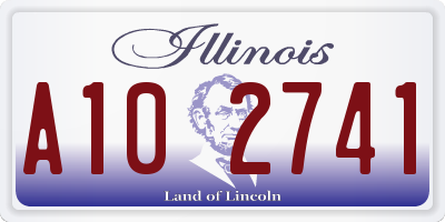 IL license plate A102741