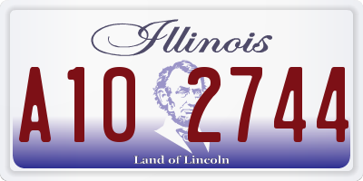 IL license plate A102744