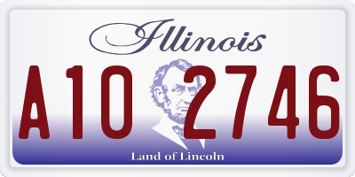 IL license plate A102746