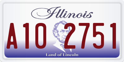 IL license plate A102751