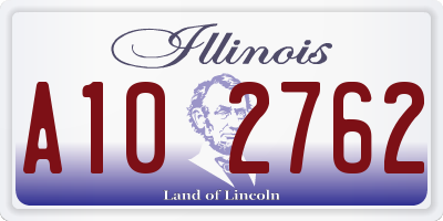 IL license plate A102762