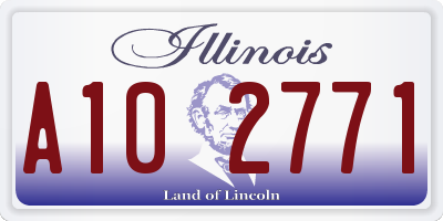 IL license plate A102771