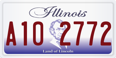 IL license plate A102772