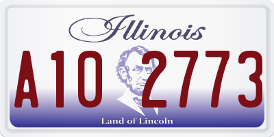 IL license plate A102773