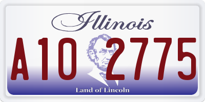 IL license plate A102775
