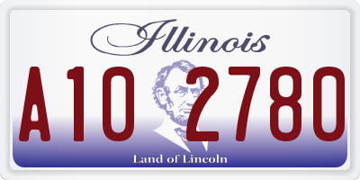 IL license plate A102780