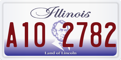 IL license plate A102782