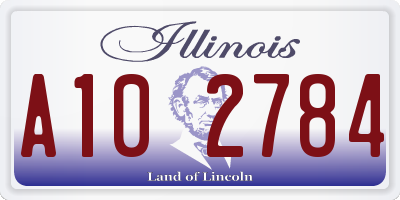 IL license plate A102784