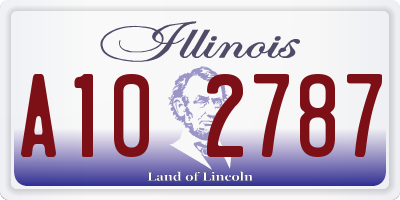 IL license plate A102787