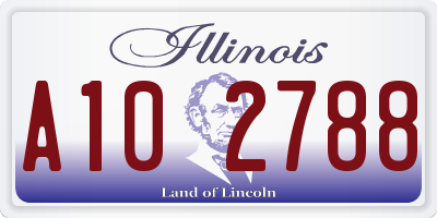 IL license plate A102788