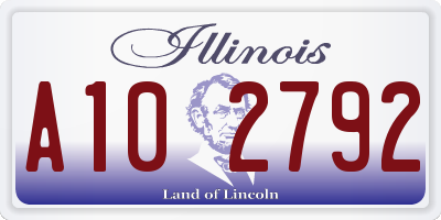 IL license plate A102792