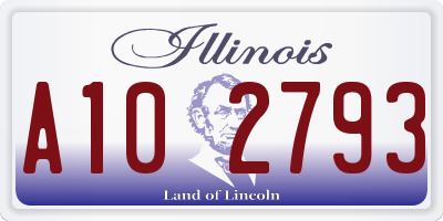 IL license plate A102793