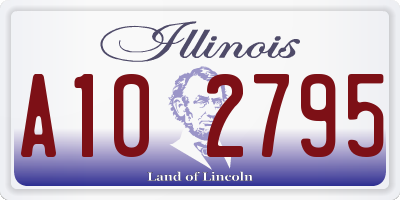 IL license plate A102795