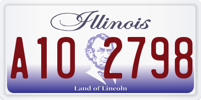 IL license plate A102798