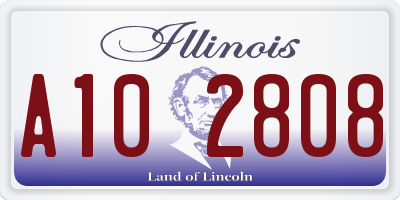 IL license plate A102808