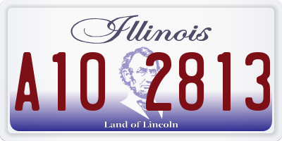 IL license plate A102813