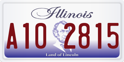 IL license plate A102815