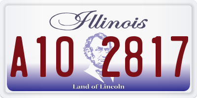 IL license plate A102817