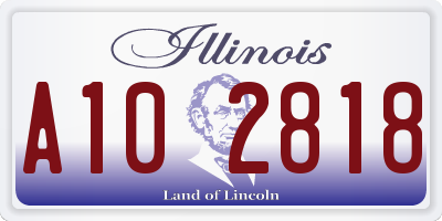 IL license plate A102818