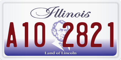 IL license plate A102821