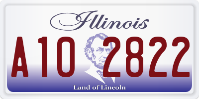 IL license plate A102822