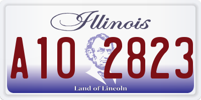 IL license plate A102823