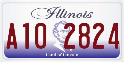 IL license plate A102824