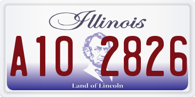 IL license plate A102826