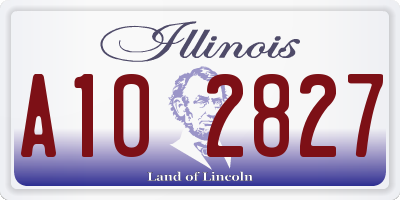 IL license plate A102827