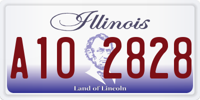 IL license plate A102828