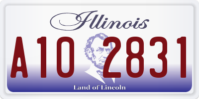 IL license plate A102831
