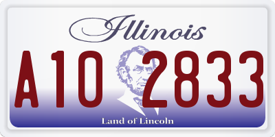 IL license plate A102833
