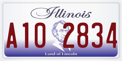 IL license plate A102834