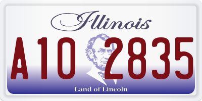 IL license plate A102835