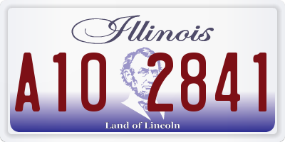 IL license plate A102841