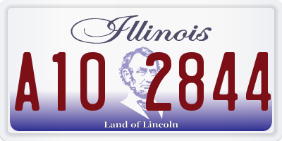 IL license plate A102844